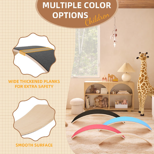Only Supports Self Pickup-Balance Board, Inch Wooden Wobble Board, Natural Wood, Open Learning Toy, Office And Classroom Sensory Play Equipment, Multiple Colors