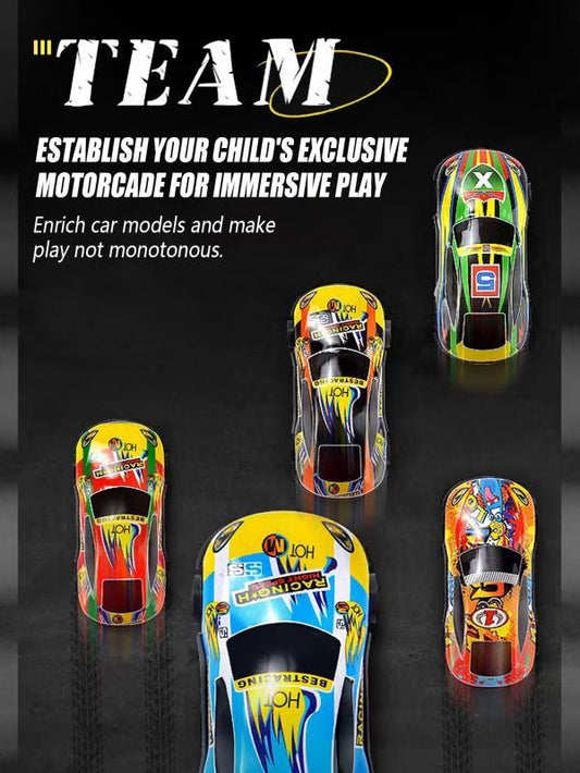 Retro Style Iron Sheet Retro Power Pull Back Car Set