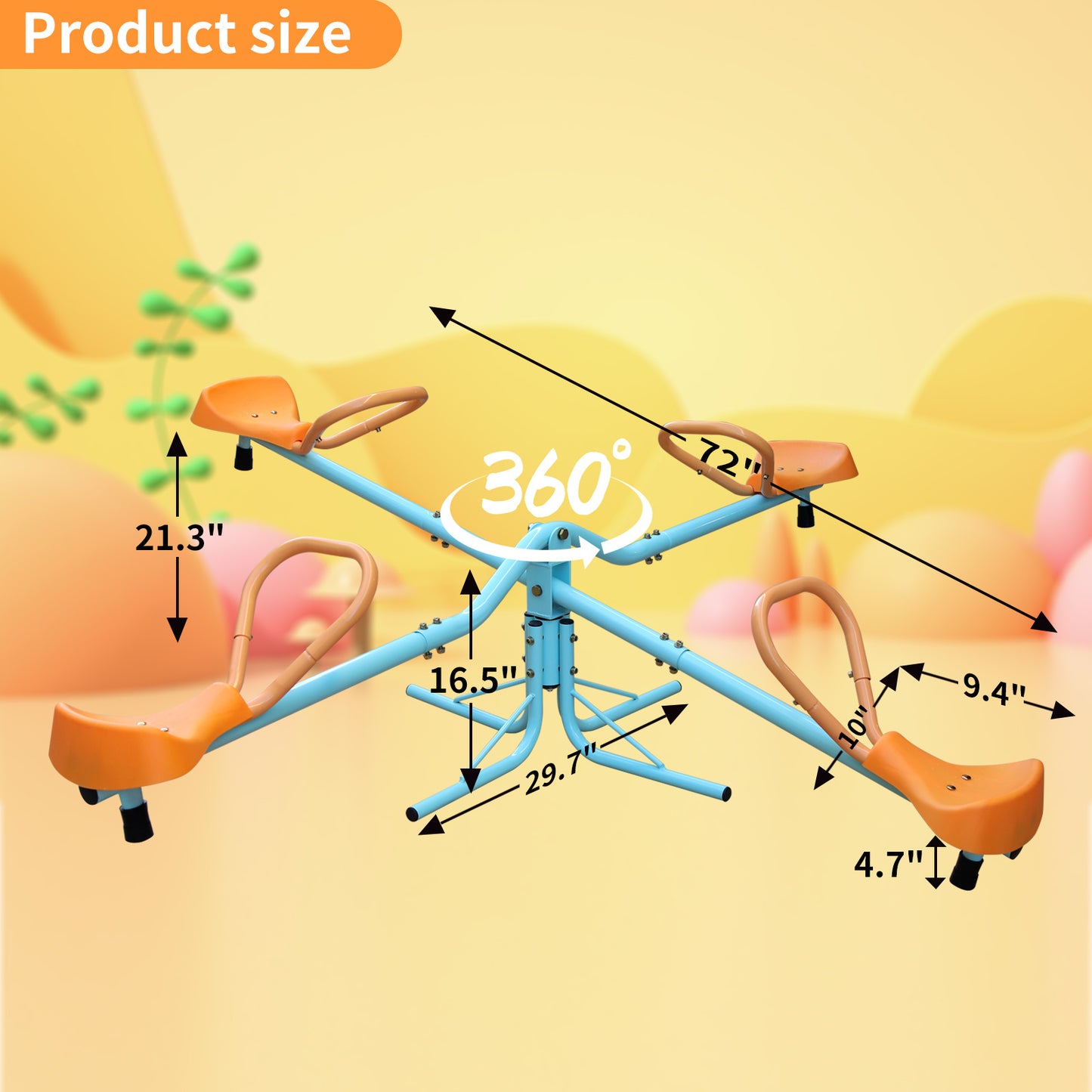Outdoor Children's Rotating Seesaw