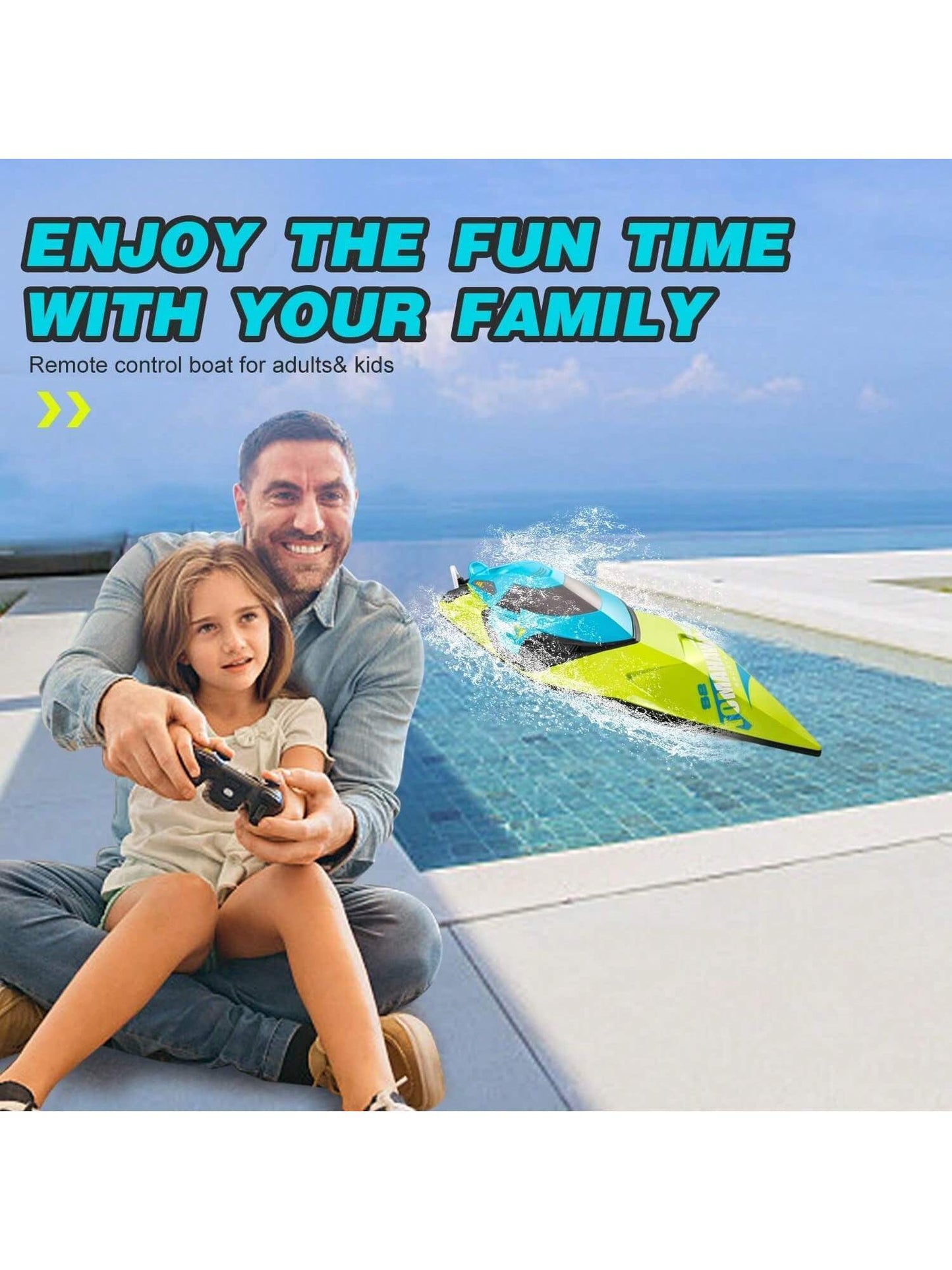 4DRC S2 4DRC Fast RC Boat For Pools And Lakes,Remote Control Boat With LED Lights,2.4GHz High Speed RC Racing Boats For Lakes, Low Battery Alarm,logistics Is Randomly Dispatched By UPS,USPS And FEDEX