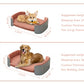 Scandinavian Style Cat Couch Bed, Pet Sofa For Indoor Cats PP Indoor Pet Furniture Elevated Cat Beds With Removable Mattress Cover Suitable For Kitty, Puppy Or Small Animal Brand Design White Grey