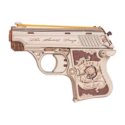 ROKR Mini Gun Toy Wooden 3D Puzzle, Only Supports TK And Independent Sites