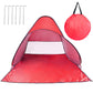 1Pc 2-3Person Beach Tent With Net Window Storage Bag 64.96 X 59.06 X 43.31in Anti-UV Automatic Waterproof For Outdoor Beach Camping Fishing Park Lake