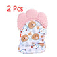 Baby teether baby anti-bite silicone molar gloves children's sound toys