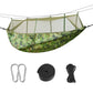 1Pc 600lbs Load 2 Persons Hammock With Mosquito Net Outdoor Hiking Camping Hommock Portable Nylon Swing Hanging Bed With Strap Hook Carry Bag
