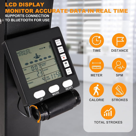 Only Supports Self Pickup-Ski Machine, Indoor Aerobic Wind Resistance Machine, Ski Machine With LCD Display, Home Gym Strength Trainer