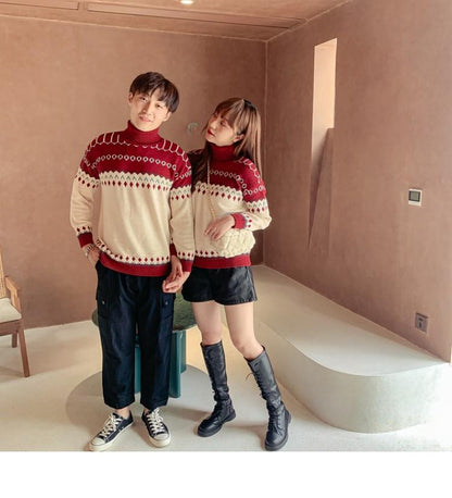 Mother And Son Fashion Family Loose Knit Sweater