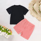 Toddler Baby Boy Back To School Outfit Summer Applique T-Shirt & Red Gingham Shorts Set