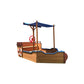 Wooden Sandbox With Storage Platform And Seat For Children Outdoors