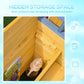 Cedar Wood Kids Sandbox, Pirate Ship Play Boat With Bench Seats And Storage