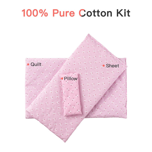 ROBOTIME Wooden Doll Cradle Rocking Baby Doll Crib Reversible Doll Bed For Dolls Girl,Fits Dolls Up To 18 Inches