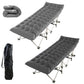 1Pc Folding Camping Cot Portable Sleeping Camping Bed Collapsible Travel Camp Cots Guest Bed Cot With 2-Sided Soft Pad 440LBS Max Load