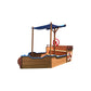 Wooden Sandbox With Storage Platform And Seat For Children Outdoors