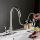 Pull-out Hot And Cold Household Kitchen And Dishwashing Brushed Copper Sink Faucet