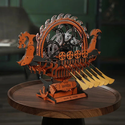 ROKR Viking Dragon Ship Mechanical 3D Wooden Puzzle, Only Supports TK And Independent Website Platforms