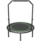 Foldable Mini Trampoline  40 Inch Fitness Rebounder  Max Load 330lbs Exercise Trampoline, Stable & Quiet Trampoline With 4 Level Height Adjustable Foam Handle, For Adults Indoor-Garden Workout
