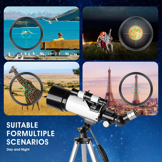 Astronomical Refracting Telescope Suitable For Children, Adults And Beginners, Multi-coated And Wireless Remote Control