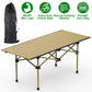 1Pc S Or L Size Options Folding Camping Table Portable Lightweight Carbon Steel Roll-up Picnic BBQ Desk With Carry Bag Heavy Duty For Outdoor Beach Backyard Party Patio Camping Hiking BBQ Picnic