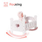 ROBOTIME Wooden Doll Cradle Rocking Baby Doll Crib Reversible Doll Bed For Dolls Girl,Fits Dolls Up To 18 Inches