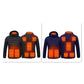 Men's Intelligent 8-zone Heating Stand Collar Hooded Lightweight Heating Insulation Jacket