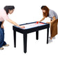 5-in-1 Multi-Game Table - Billiards, Push Hockey  Foosball  Ping Pong, And Basketball Black Blue