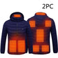 Men's Intelligent 8-zone Heating Stand Collar Hooded Lightweight Heating Insulation Jacket