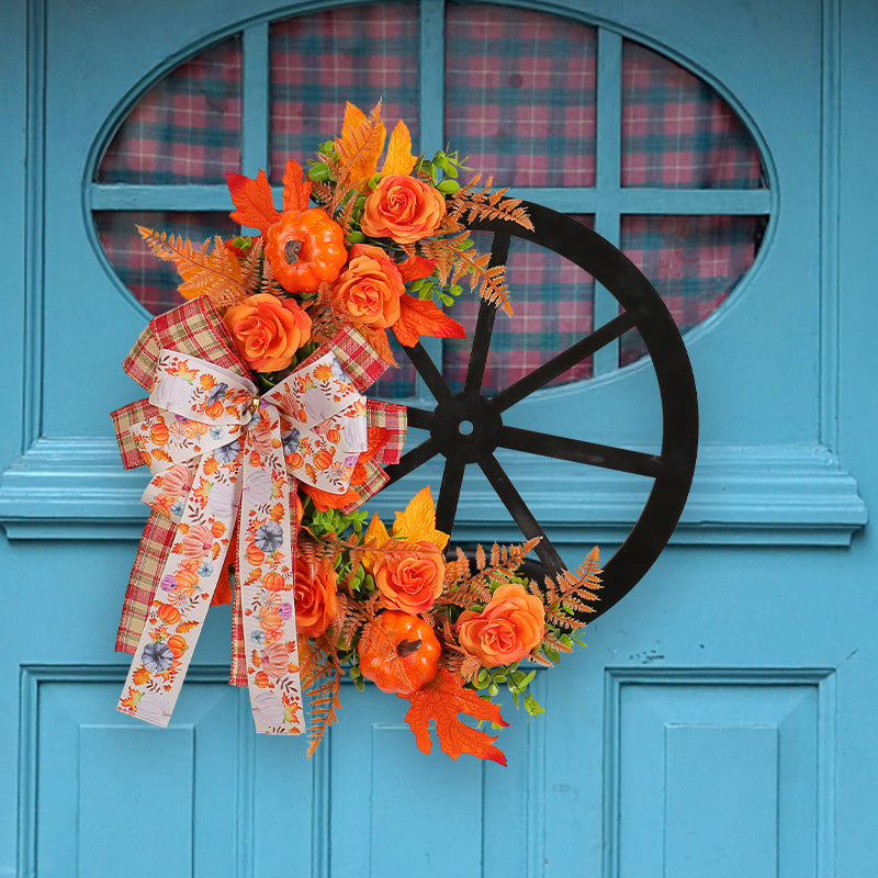 Thanksgiving Garland Harvest Festival Decorations Home Door Hanging