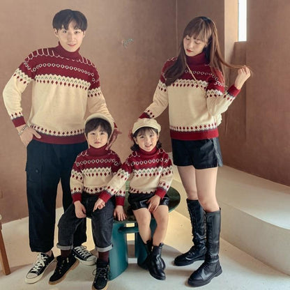 Mother And Son Fashion Family Loose Knit Sweater