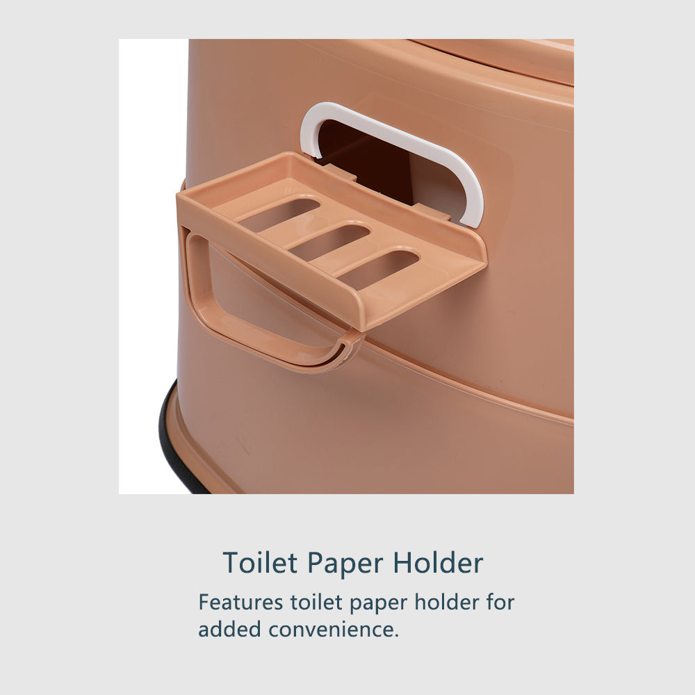 Portable Toilet Flagship With Anti Slip Pad Brown